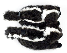 Load image into Gallery viewer, Skunk Slippers Top View
