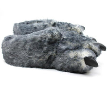 Load image into Gallery viewer, Wolf Paw Slippers Side View
