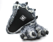 Load image into Gallery viewer, Wolf Paw Slippers Bottom View
