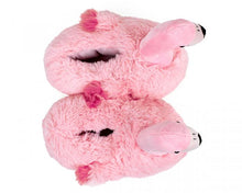 Load image into Gallery viewer, Pink Flamingo Slippers Top View
