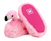 Load image into Gallery viewer, Pink Flamingo Slippers Bottom View
