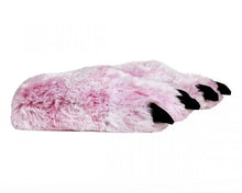 Load image into Gallery viewer, Pink Tiger Paw Slippers Side View
