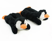 Load image into Gallery viewer, Cozy Penguin Slippers 3/4 View
