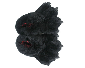 Black Bear Paw Slippers Top View