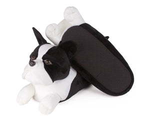 Boston Terrier Dog Slippers Bottom View