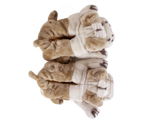 Bulldog Animal Slippers Top View