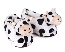 Load image into Gallery viewer, Cow Slippers 3/4 View
