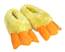 Load image into Gallery viewer, Duck Feet Slippers 3/4 View
