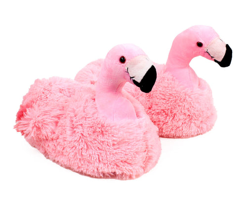 Pink Flamingo Slippers 3/4 View
