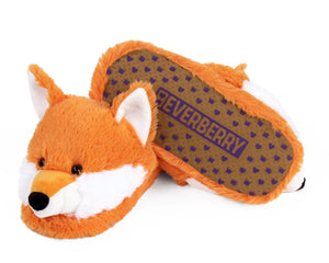 Fuzzy Fox Slippers Bottom View
