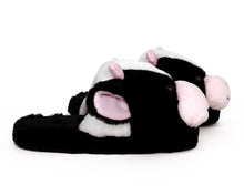 Load image into Gallery viewer, Fuzzy Cow Slippers Side View
