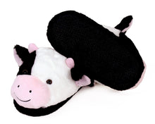 Load image into Gallery viewer, Fuzzy Cow Slippers Bottom View
