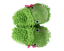 Load image into Gallery viewer, Fuzzy Frog Slippers Top View
