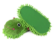 Load image into Gallery viewer, Fuzzy Frog Slippers Bottom View
