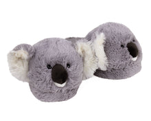 Load image into Gallery viewer, Fuzzy Koala Slippers 3/4 View
