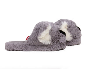 Fuzzy Koala Slippers Side View