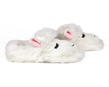 Load image into Gallery viewer, Fuzzy Lamb Slippers Side View
