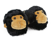Load image into Gallery viewer, Fuzzy Monkey Slippers 3/4 View
