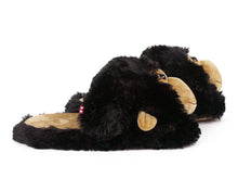 Load image into Gallery viewer, Fuzzy Monkey Slippers Side View
