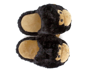 Fuzzy Monkey Slippers Top View