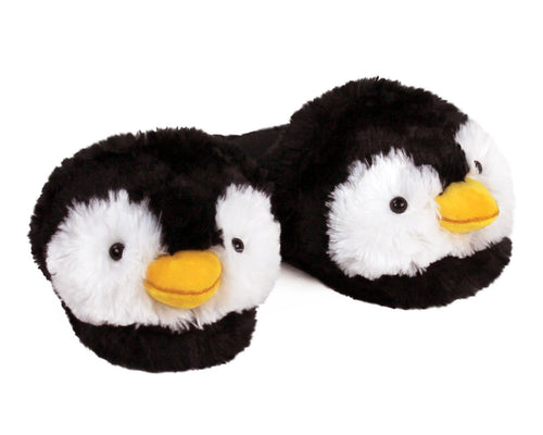 Fuzzy Penguin Slippers 3/4 View
