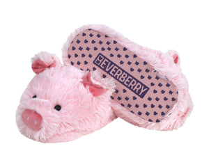 Fuzzy Pig Slippers Bottom View
