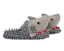 Load image into Gallery viewer, Fuzzy Shark Slippers Side View
