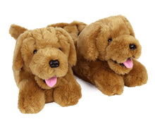 Load image into Gallery viewer, Golden Retriever Dog Slippers 3/4 View
