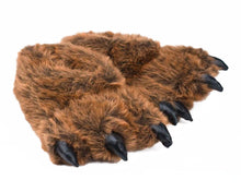 Load image into Gallery viewer, Grizzly Bear Paw Slippers 3/4 View
