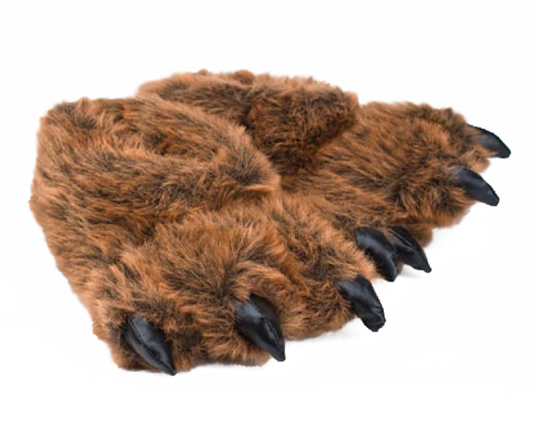 Grizzly Bear Paw Slippers 3/4 View