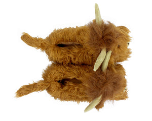 Highland Cattle Slippers Top View