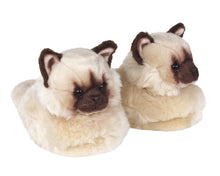 Load image into Gallery viewer, Himalayan Cat Slippers 3/4 View
