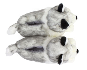 Husky Dog Slippers Top View
