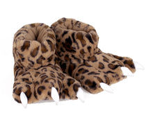 Load image into Gallery viewer, Leopard Paw Slippers 3/4 View
