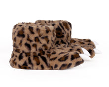 Load image into Gallery viewer, Leopard Paw Slippers Side View
