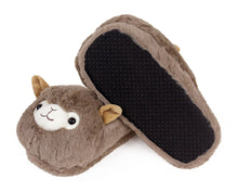 Load image into Gallery viewer, Llama Slippers Bottom View
