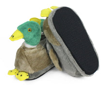 Load image into Gallery viewer, Mallard Duck Slippers Bottom View
