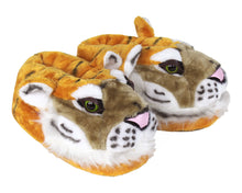 Load image into Gallery viewer, Tiger Head Slippers 3/4 View
