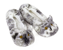Load image into Gallery viewer, Owl Sock Slippers 3/4 View
