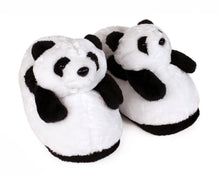 Load image into Gallery viewer, Panda Bear Slippers 3/4 View
