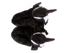 Load image into Gallery viewer, Penguin Slippers Top View
