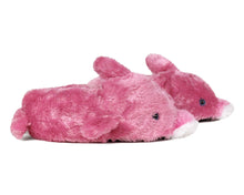 Load image into Gallery viewer, Pink Dolphin Slippers Side View
