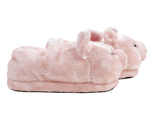 Load image into Gallery viewer, Pink Pig Animal Slippers Side View
