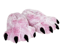 Load image into Gallery viewer, Pink Tiger Paw Slippers 3/4 View
