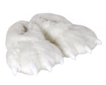 Load image into Gallery viewer, Polar Bear Paw Slippers 3/4 View
