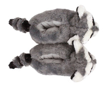 Load image into Gallery viewer, Raccoon Slippers Top View
