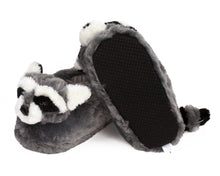 Load image into Gallery viewer, Raccoon Slippers Bottom View
