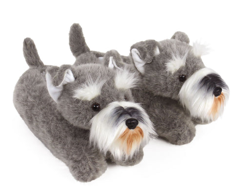 Schnauzer Dog Slippers 3/4 View