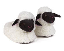 Load image into Gallery viewer, Sheep Slippers 3/4 View
