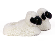 Load image into Gallery viewer, Sheep Slippers Side View
